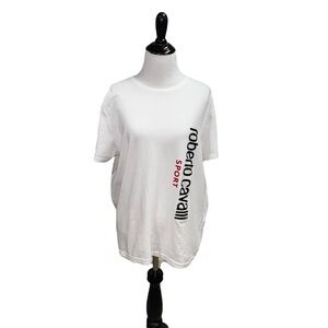 Roberto Cavalli Sport Women's Size XL Fitted Crewneck T-Shirt Graphic Print Logo